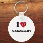 I Love Accessibility Sleutelhanger (Voorkant)