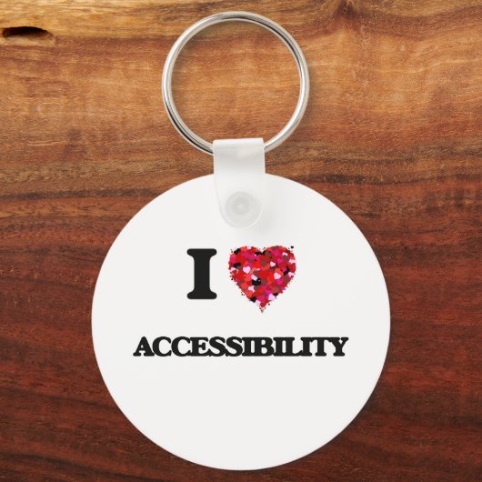 I Love Accessibility Sleutelhanger (Voorkant)