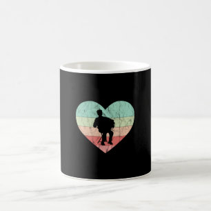 I Love Accordion Retro  Heart Koffiemok