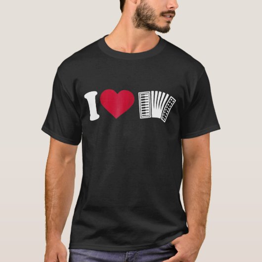 I Love Accordion T-shirt (Voorkant)