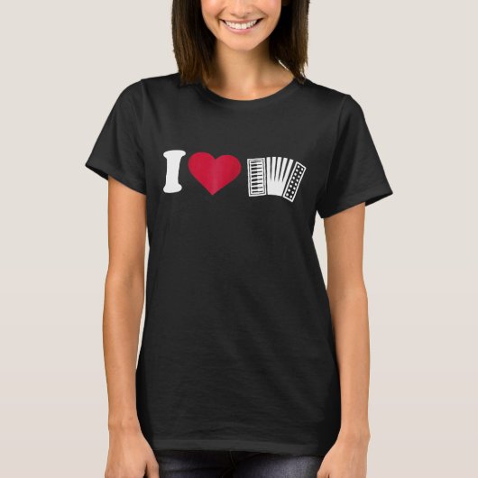 I Love Accordion T-shirt (Voorkant)