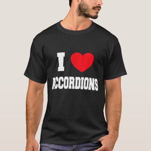 I Love Accordions T-shirt (Voorkant)