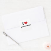 I Love Accountability Vierkante Sticker (Envelop)