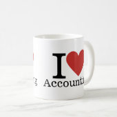 I ❤️ Love Accounting - Boekhoudkundige afdeling -  Koffiemok (Voorkant rechts)