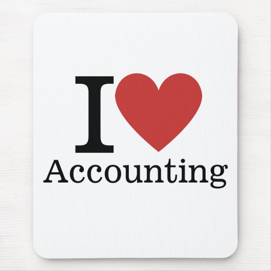 I ❤️ Love Accounting - Boekhoudkundige afdeling. - Muismat (Voorkant)