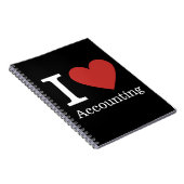 I ❤️ Love Accounting - Boekhoudkundige afdeling NO Notitieboek (Rechterzijde)