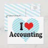 I Love Accounting Briefkaart (Voorkant / Achterkant)