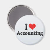 I Love Accounting Magneet (Voorkant / Achterkant)
