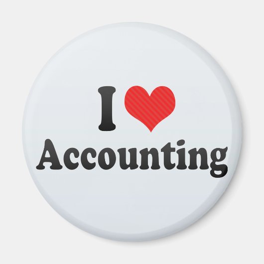 I Love Accounting Magneet (Voorkant)