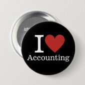 I ❤️ Love Accounting PIN Button - Boekhoudkundige (Voorkant /achterkant)