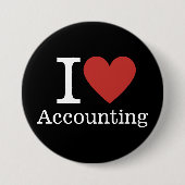I ❤️ Love Accounting PIN Button - Boekhoudkundige  (Voorkant)
