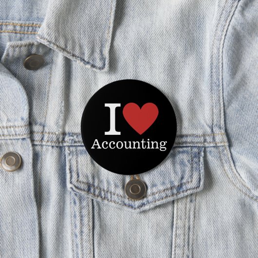 I ❤️ Love Accounting PIN Button - Boekhoudkundige  (In situ)