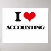 I Love Accounting Poster (Voorkant)