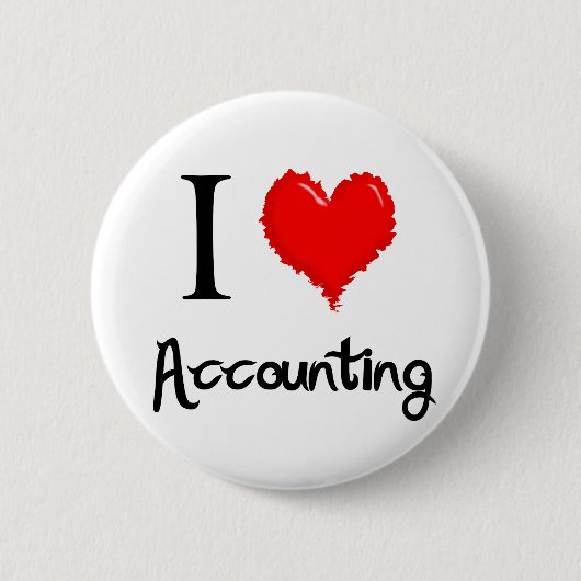 i-love accounting ronde button 5,7 cm (Voorkant)