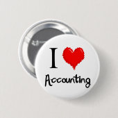 i-love accounting ronde button 5,7 cm (Voorkant /achterkant)