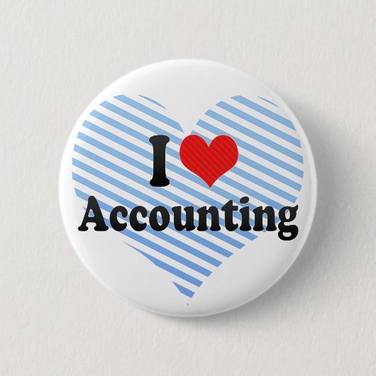 I Love Accounting Ronde Button 5,7 Cm (Voorkant)