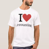 I ❤️ Love Accounting (voor medewerkers)  T-shirt (Voorkant)