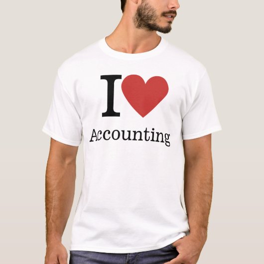 I ❤️ Love Accounting (voor medewerkers)  T-shirt (Voorkant)