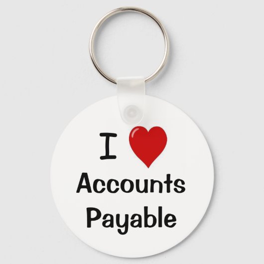 I Love Accounts Payable - I Heart Accounts Payable Sleutelhanger (Voorkant)