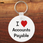 I Love Accounts Payable - I Heart Accounts Payable Sleutelhanger (Voorkant)