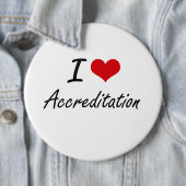 I Love Accreditation Artistic Design Ronde Button 6,0 Cm (In situ)