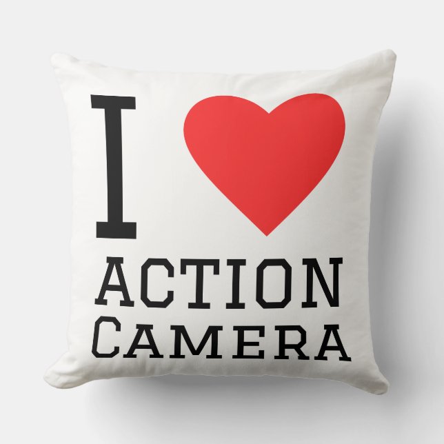 I love action camera kussen (Voorkant)