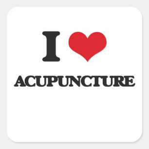 I Love Acupunction Vierkante Sticker