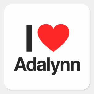 i love adalynn vierkante sticker