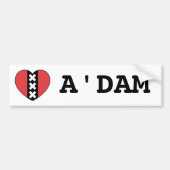 I LOVE A'DAM bumpersticker By Amsterdamned (Voorkant)