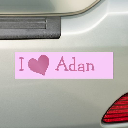 I Love Adan Bumpersticker (Op auto)