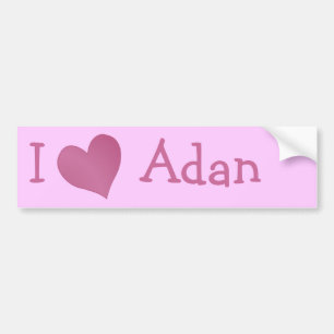 I Love Adan Bumpersticker