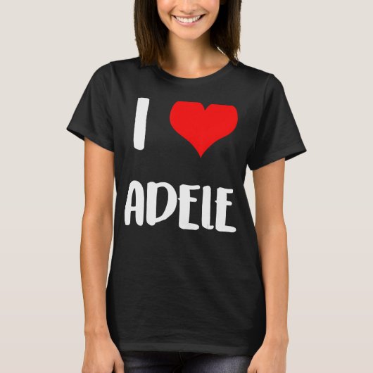 I love ADELE gift valentine guy heart Anniversary T-shirt (Voorkant)