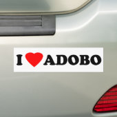 I Love Adobo Bumpersticker (Op auto)