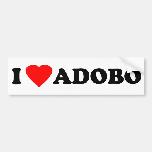 I Love Adobo Bumpersticker (Voorkant)