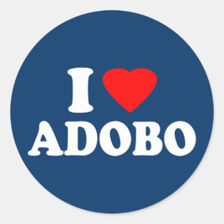 I Love Adobo Ronde Sticker