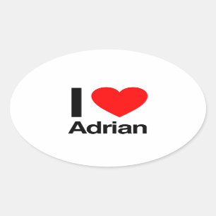 i love adrian ovale sticker