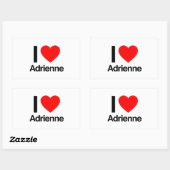 i love adrienne rechthoekige sticker (Vel)