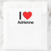 i love adrienne rechthoekige sticker (Tas)