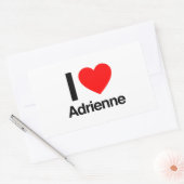 i love adrienne rechthoekige sticker (Envelop)