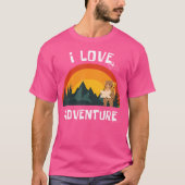 I Love Adventure Beer Explorer - Backpacken Hikin T-shirt (Voorkant)