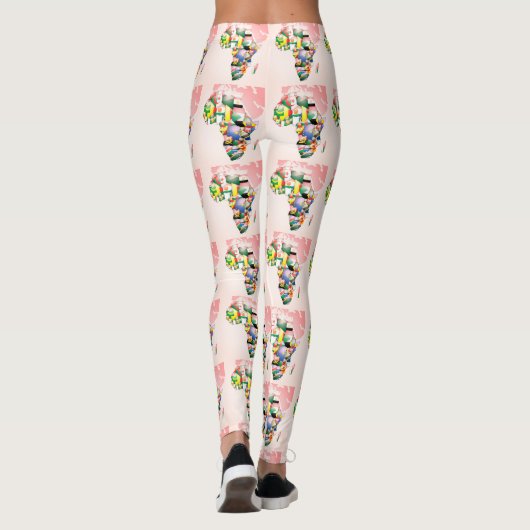 I Love Africa Cool Free Time Weekend Home Lounding Leggings (Achterkant)
