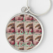 I Love Africa Hakuna Matata Kilimanjaro Mountain A Sleutelhanger (Voorkant)