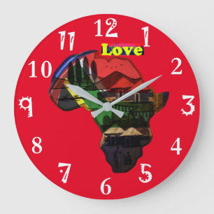 I Love Africa Kenya My Home Print Design Grote Klok
