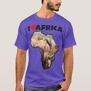 I Love Africa Wildlife Map Elephant Bodyguard T-shirt