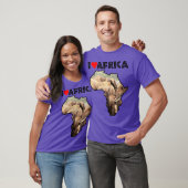 I Love Africa Wildlife Map Elephant Bodyguard T-shirt (Unisex)