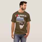 I Love Africa Wildlife Map Elephant Tug of War T-shirt (Voorkant volledig)