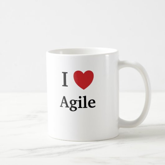 I Love Agile Project Manager Quote PMO Team Gift Koffiemok (Rechts)