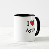 I Love Agile Quote Mok Project Manager Cadeauidee (Voorkant rechts)