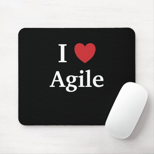 I Love Agile Quote Mok Project Manager Cadeauidee Muismat (Met muis)