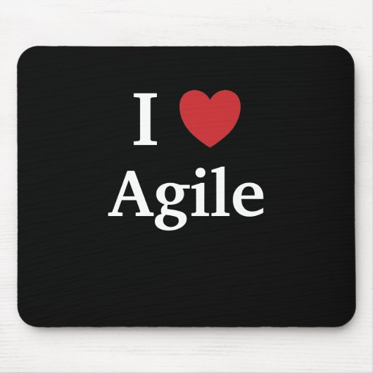 I Love Agile Quote Mok Project Manager Cadeauidee Muismat (Voorkant)